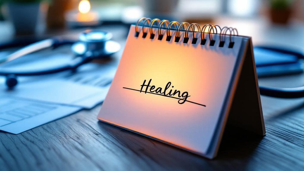 Calendar showing regenerative medicine treatment timeline and healing progress stages Calendar showing regenerative medicine treatment timeline and healing progress stages