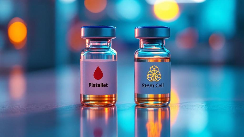 Comparison of PRP therapy and stem cell therapy vials in medical setting Comparison of PRP therapy and stem cell therapy vials in medical setting