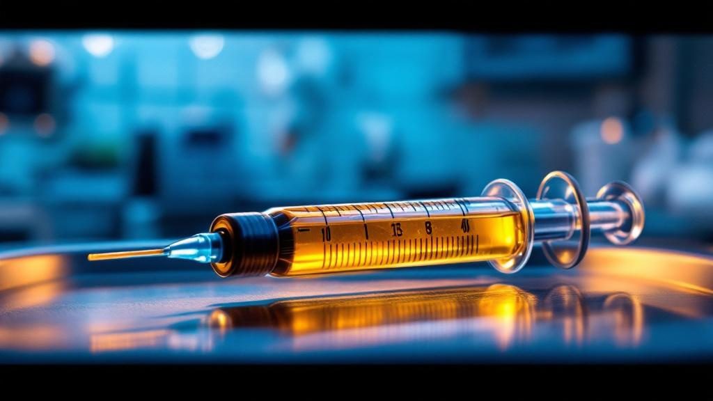 Platelet-rich plasma being prepared for PRP therapy injection treatment Platelet-rich plasma being prepared for PRP therapy injection treatment