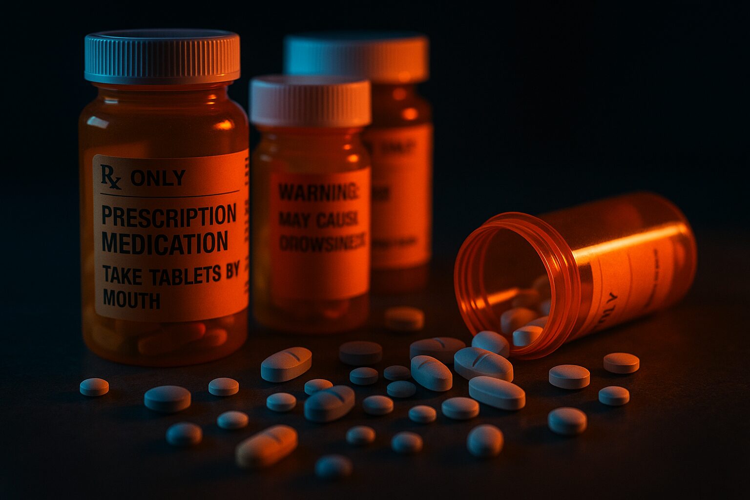 Prescription pain medications representing traditional chronic pain management approach Prescription pain medications representing traditional chronic pain management approach
