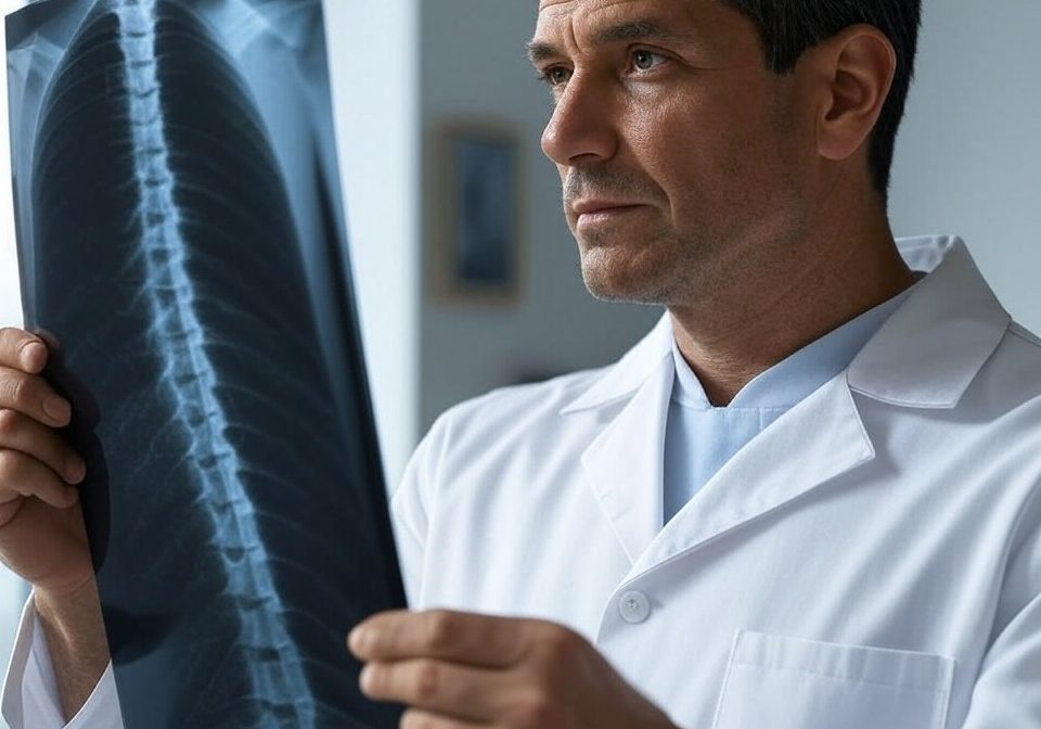 chiro looking at an xray