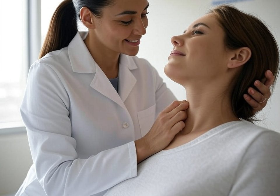 woman chiro doing a neck adjustment